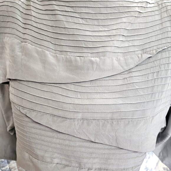 Size XS to S Vintage 1980s Pleat Front Grey Dress - Picture 8 of 11